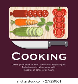 cooking flat design illustration concepts