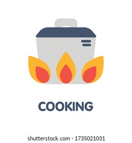 Cooking flat icon style design illustration on white background eps.10