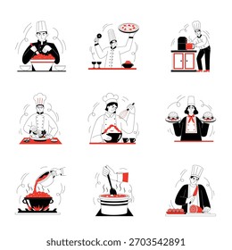 Cooking Flat Style illustration set 5