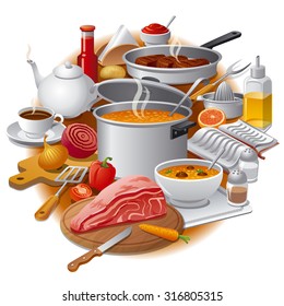 cooking food