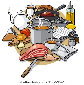 cooking food