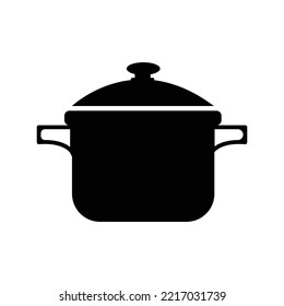 Cooking Food Casserole Dish Icon | Black Vector Illustration |