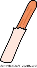 Cooking food color single item icon churros
