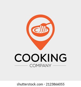 cooking food fork and spoon restaurant logo icon vector template.