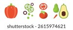 Cooking Food Ingredient for Culinary Vector Set