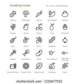 Cooking Food Ingredients Kitchen Icons