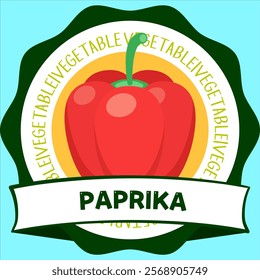 Cooking Food Ingredients Paprika. Vegetables belonging to the bell pepper family. Fresh and sweet cooking ingredients Paprika. Children's picky eating, illustrations used in ingredients