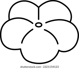 Cooking food line drawing single item icon Japanese confectionery flower