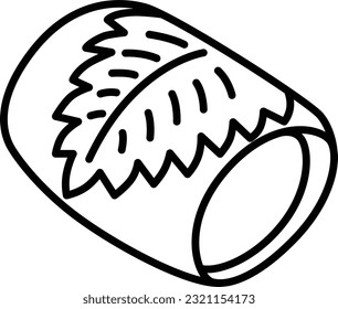 Cooking food line drawing single item icon Sakuramochi