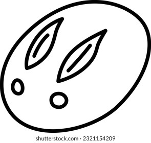 Cooking food line drawing single item icon Japanese sweets rabbit