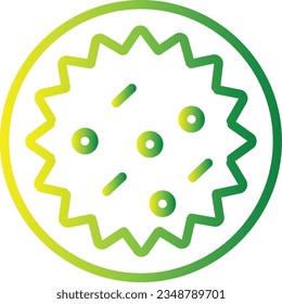 Icono de línea de gradiente musculado de alimentos de cocina