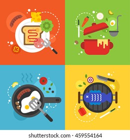 cooking food vector illustration
