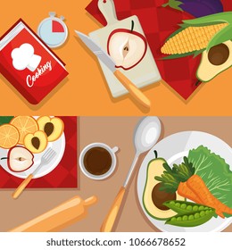 cooking with fresh and organic food