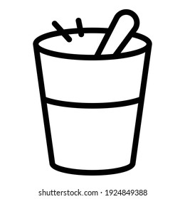 Cooking glass icon. Outline cooking glass vector icon for web design isolated on white background
