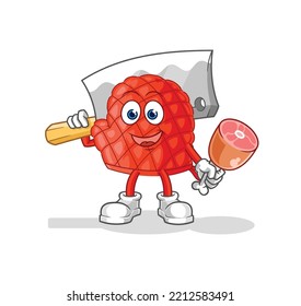 the cooking glove Butcher illustration. character vector