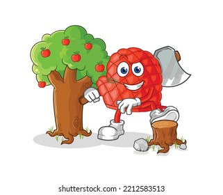 the cooking glove Carpenter illustration. character vector