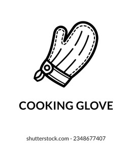 Cooking glove line art icon design vector