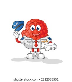 the cooking glove pilot mascot. cartoon vector