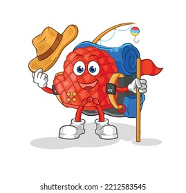 el vector de exploración de guantes de cocina. personaje de caricatura
