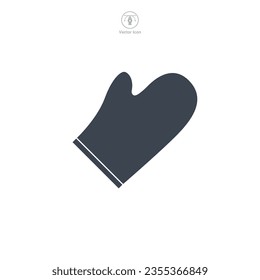 Cooking Gloves icon symbol vector illustration isolated on white background