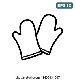 cooking gloves icon vector design template