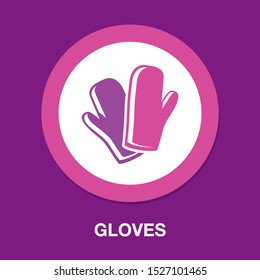 cooking gloves icon - vector gloves illustration, gloves symbol