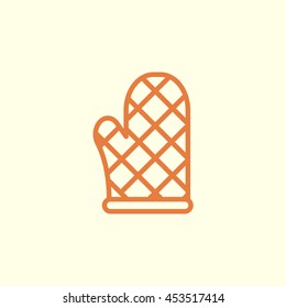 cooking gloves line icon