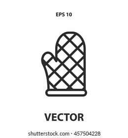 cooking gloves line icon