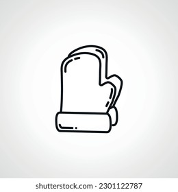 Cooking gloves line icon. Cooking gloves linear icon