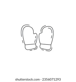 Cooking gloves line icon. Cooking gloves thin line icon