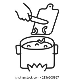Cooking. Hand Drawn Doodle Cooking Icon.