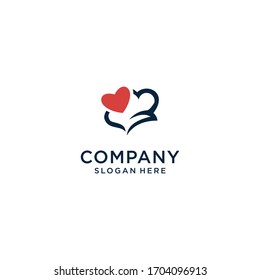 cooking hat with heart logo icon for restaurants or food lovers
