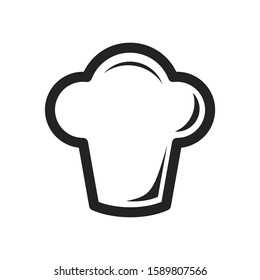 cooking hat icon vector sign isolated for graphic and web design. Chef cooking hat symbol template color editable on white background, Thin linear graphic Eps10.