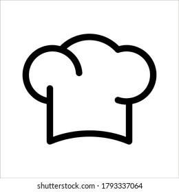 cooking hat vector icon on white background