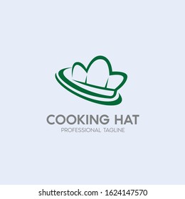 cooking hat vector logo design template