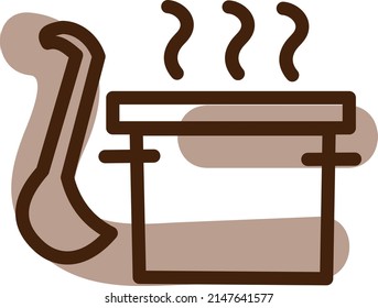 Cooking hobby, illustration, vector on a white background.