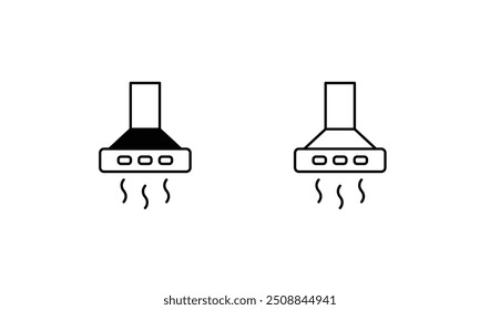 Cooking Hood icon design with white background stock illustration