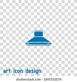 Icono vectorial del capó de cocina en fondo blanco