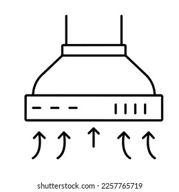 icono vectorial del capó de cocina que puede modificar o editar fácilmente