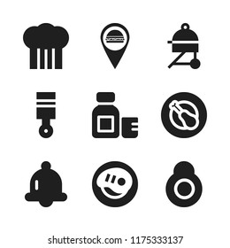 cooking icon. 9 cooking vector icons set. chicken, syrup and avocado icons for web and design about cooking theme