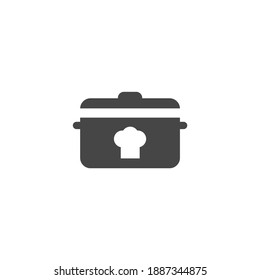Cooking Icon Black and White Vector Graphic