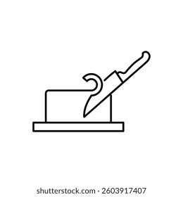 Cooking icon editable stroke: a piece of butter