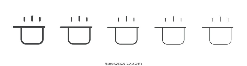 Kochen Symbol flache einfache Umrisslogo
