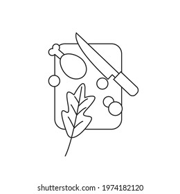 cooking icon in flat style, vector illustration