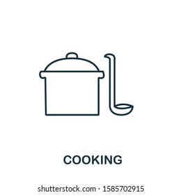 Cooking icon from hobbies collection. Simple line element Cooking symbol for templates, web design and infographics