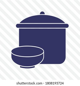 Cooking icon. isolated in striped background