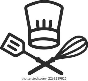 Cooking icon, cooking and kitchen icon black vector