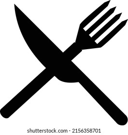 Cooking Icon Knife Fork On White Stock Vector (Royalty Free) 2156358701 ...