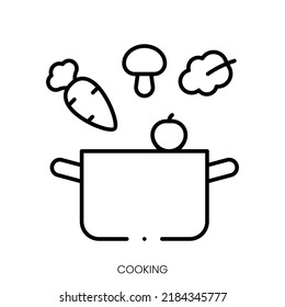 cooking icon. Linear style sign isolated on white background. Vector illustration
