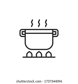 cooking icon outline design vector. isolated on white background